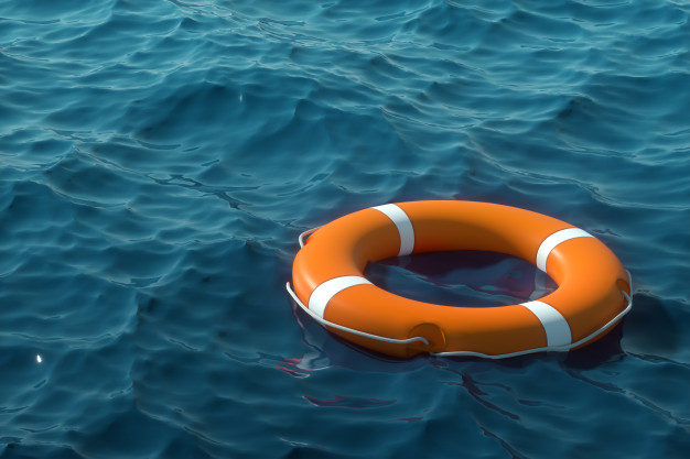 orange lifebuoy on the water the concept of help rescue drowning storm copy space 3d illustration 3d rendering 99433 3862